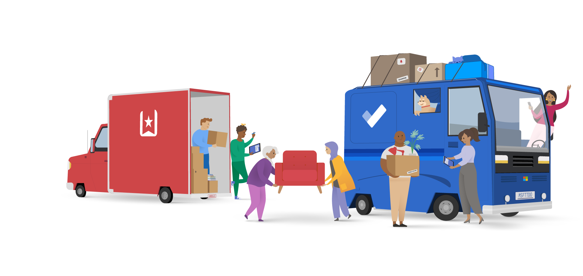 Image showing a family moving house.
