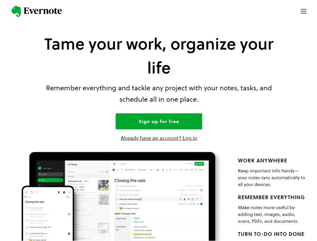 Evernote: An Alternative to Wunderlist for Task Management and Beyond